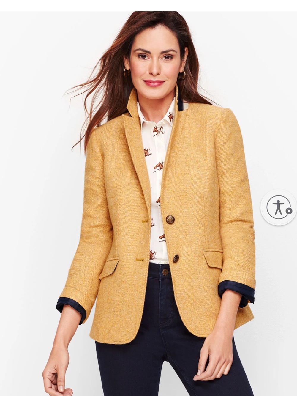 Talbots ClassicWool-Blend Herringbone Tweed Blazer